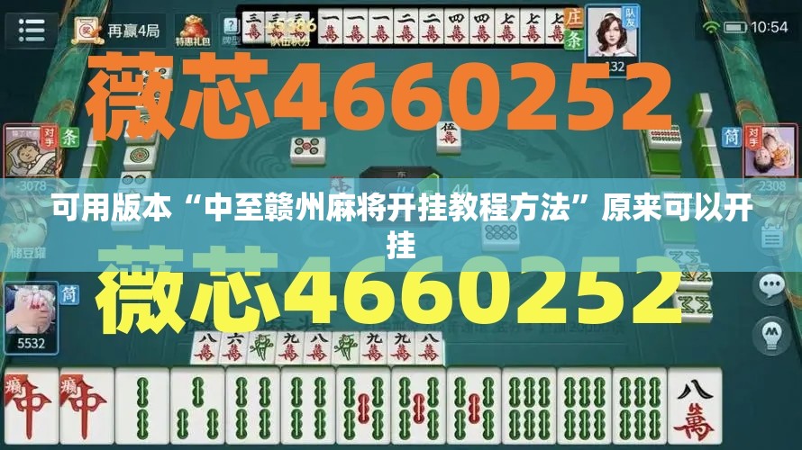 可用版本“中至赣州麻将开挂教程方法”原来可以开挂