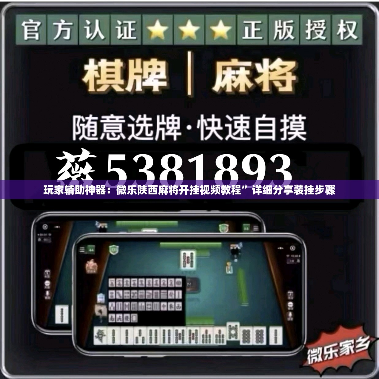 玩家辅助神器：微乐陕西麻将开挂视频教程”详细分享装挂步骤