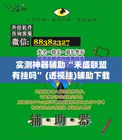 实测神器辅助“禾盛联盟有挂吗”(透视挂)辅助下载教程