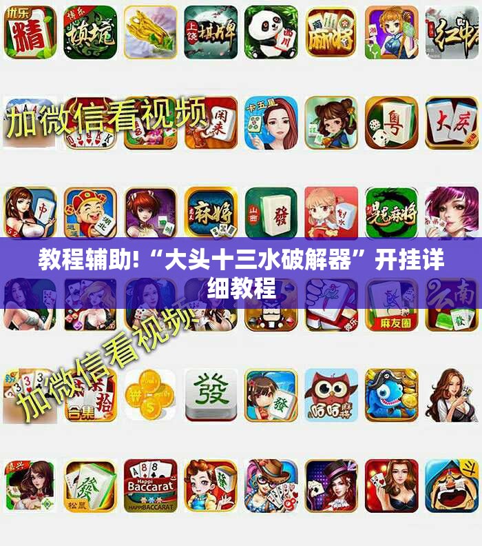 教程辅助!“大头十三水破解器”开挂详细教程