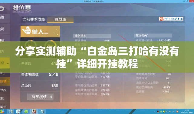 分享实测辅助“白金岛三打哈有没有挂”详细开挂教程