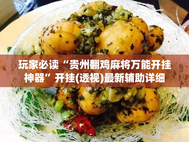 玩家必读“贵州翻鸡麻将万能开挂神器”开挂(透视)最新辅助详细