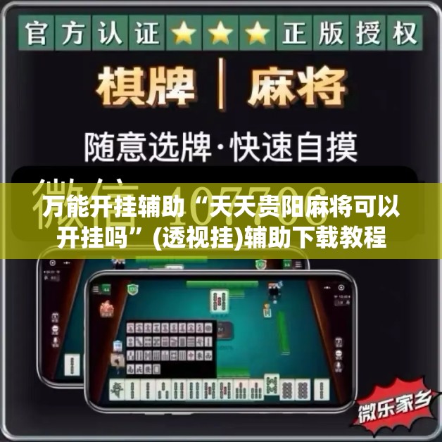 万能开挂辅助“天天贵阳麻将可以开挂吗”(透视挂)辅助下载教程