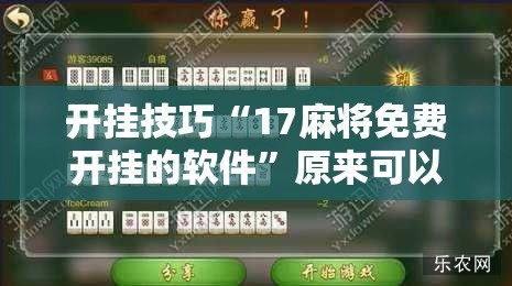 开挂技巧“17麻将免费开挂的软件”原来可以开挂