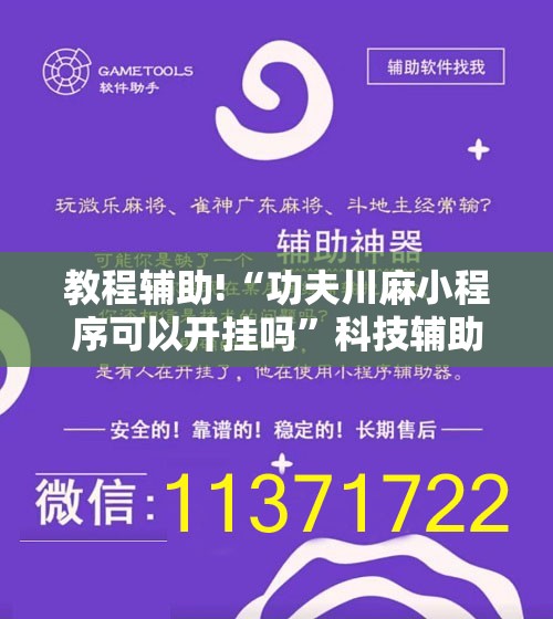 教程辅助!“功夫川麻小程序可以开挂吗”科技辅助神器手机版