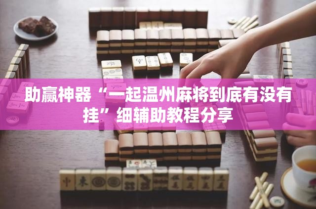 助赢神器“一起温州麻将到底有没有挂	”细辅助教程分享
