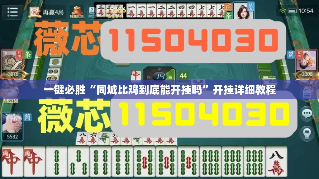 一键必胜“同城比鸡到底能开挂吗”开挂详细教程