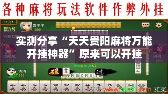 实测分享“天天贵阳麻将万能开挂神器”原来可以开挂