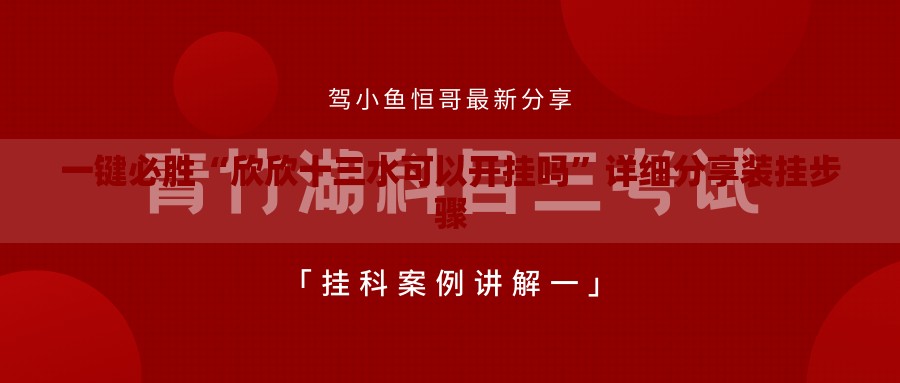 一键必胜“欣欣十三水可以开挂吗”详细分享装挂步骤