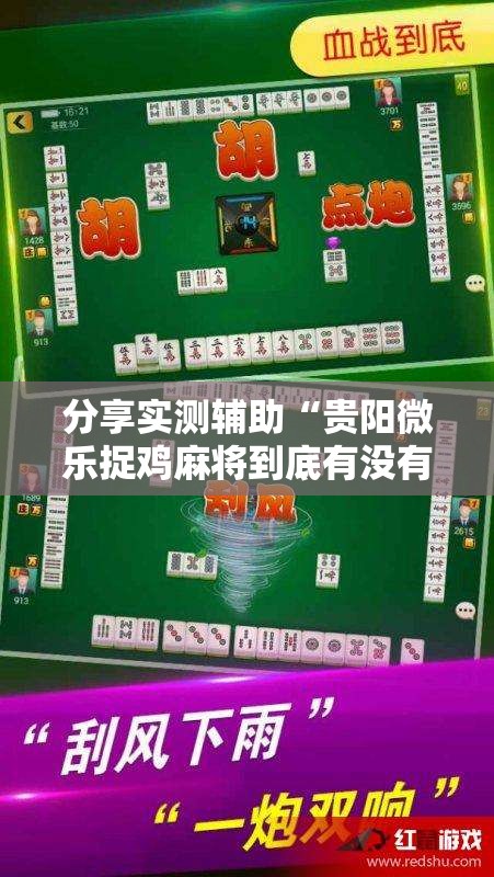 分享实测辅助“贵阳微乐捉鸡麻将到底有没有挂”科技辅助神器手机版