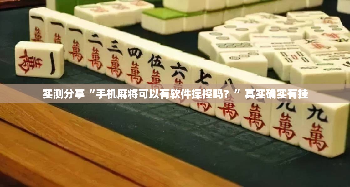 实测分享“手机麻将可以有软件操控吗？”其实确实有挂