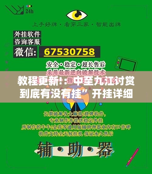 教程更新!：中至九江讨赏到底有没有挂”开挂详细教程