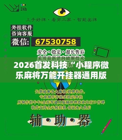 2026首发科技“小程序微乐麻将万能开挂器通用版”开挂辅助脚本+详细开挂安装教程