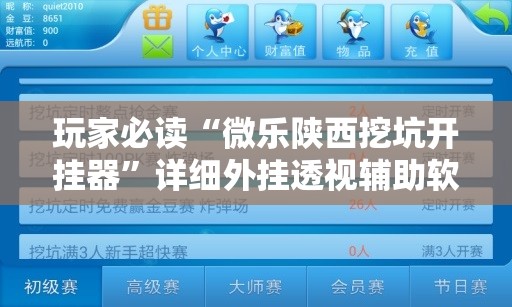 玩家必读“微乐陕西挖坑开挂器”详细外挂透视辅助软件教程