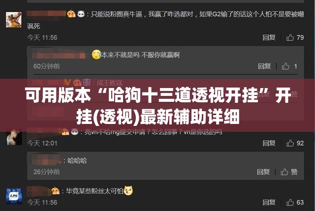 可用版本“哈狗十三道透视开挂”开挂(透视)最新辅助详细