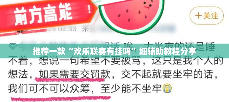 推荐一款“欢乐联赛有挂吗”细辅助教程分享