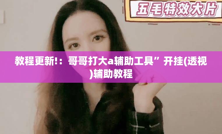 教程更新!：哥哥打大a辅助工具”开挂(透视)辅助教程
