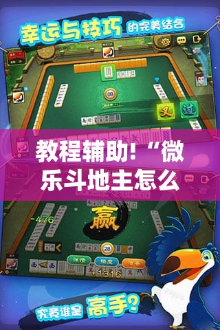 教程辅助!“微乐斗地主怎么开挂”2026开挂教程步骤
