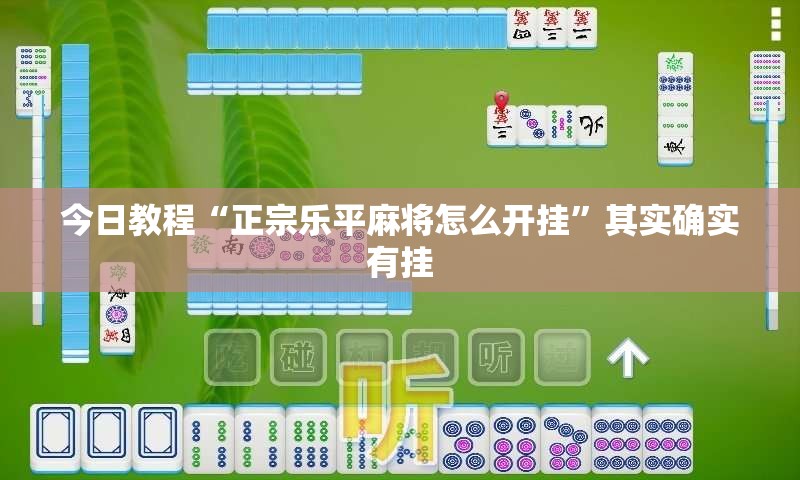 今日教程“正宗乐平麻将怎么开挂	”其实确实有挂