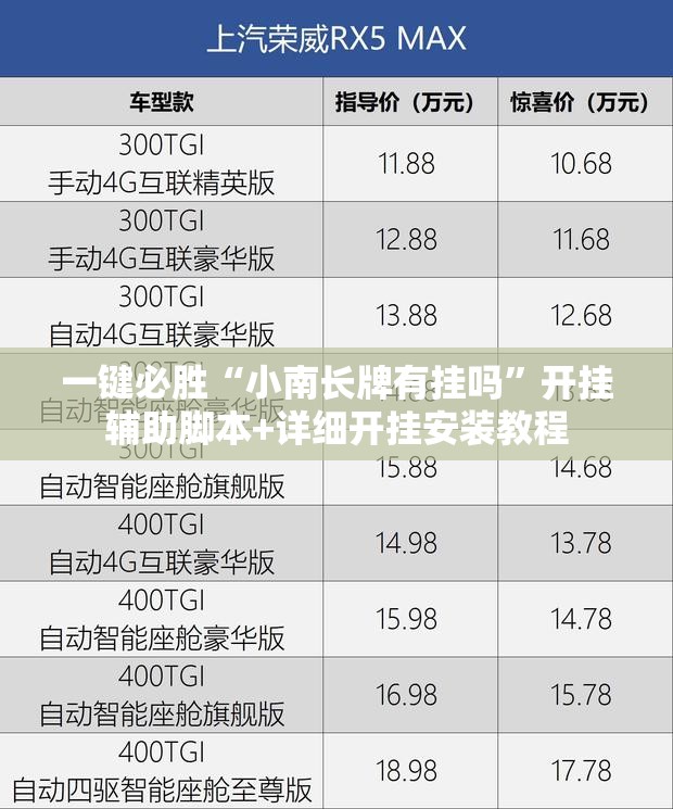 一键必胜“小南长牌有挂吗	”开挂辅助脚本+详细开挂安装教程