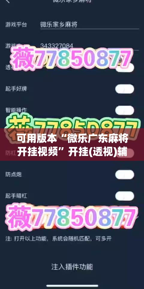 可用版本“微乐广东麻将开挂视频”开挂(透视)辅助神器