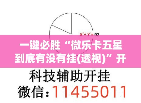 一键必胜“微乐卡五星到底有没有挂(透视)”开挂辅助脚本+详细开挂安装教程