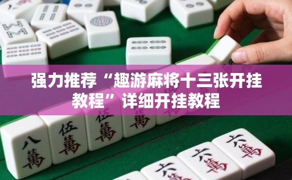 强力推荐“趣游麻将十三张开挂教程”详细开挂教程