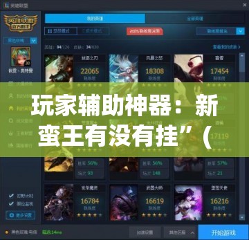 玩家辅助神器：新蛮王有没有挂”(透视挂)辅助下载教程