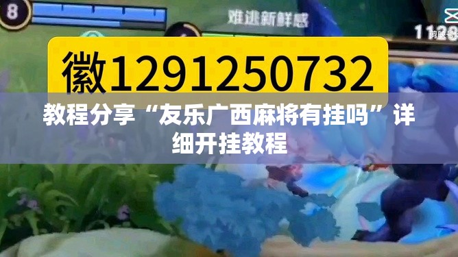 教程分享“友乐广西麻将有挂吗	”详细开挂教程