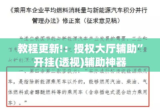 教程更新!：授权大厅辅助”开挂(透视)辅助神器