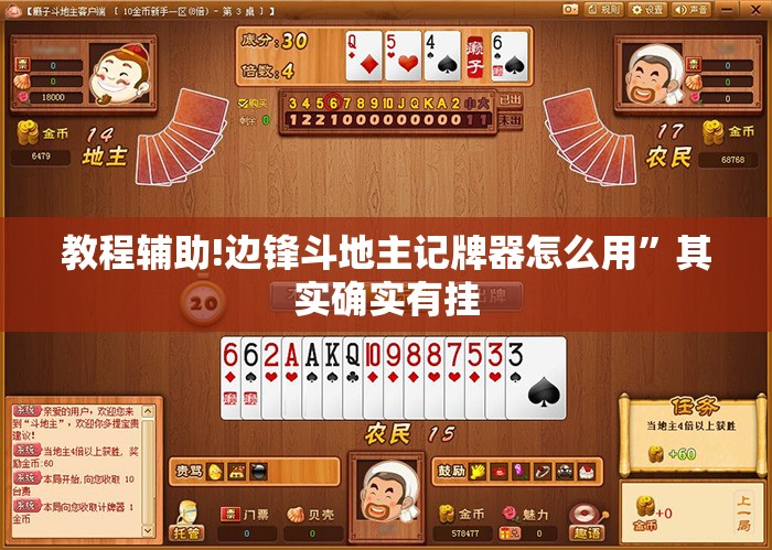 教程辅助!边锋斗地主记牌器怎么用	”其实确实有挂