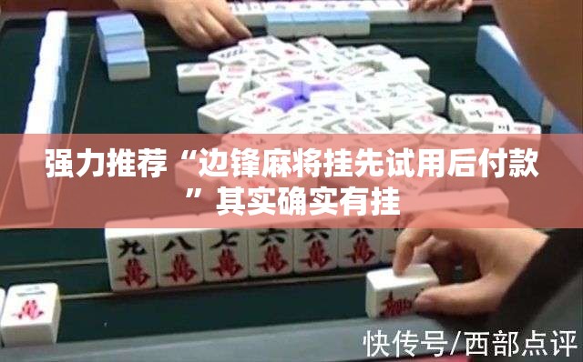 强力推荐“边锋麻将挂先试用后付款”其实确实有挂