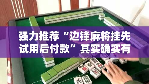 强力推荐“边锋麻将挂先试用后付款”其实确实有挂
