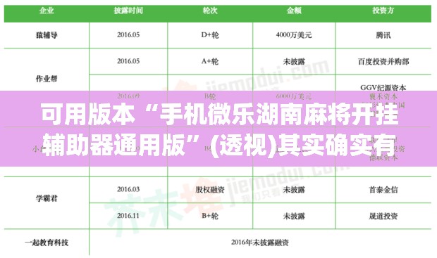 可用版本“手机微乐湖南麻将开挂辅助器通用版”(透视)其实确实有挂