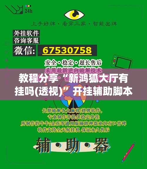 教程分享“新鸿狐大厅有挂吗(透视)”开挂辅助脚本+详细开挂安装教程
