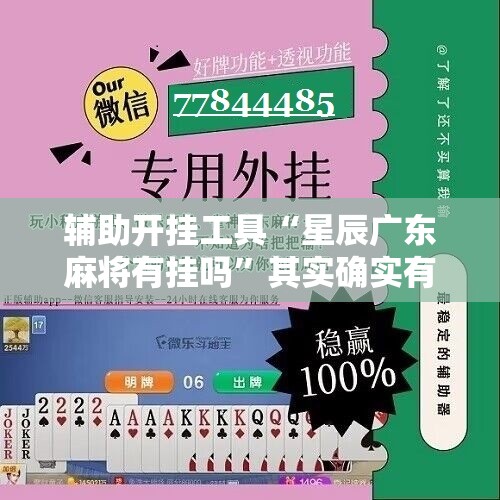 辅助开挂工具“星辰广东麻将有挂吗	”其实确实有挂