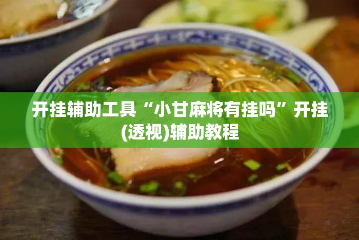 开挂辅助工具“小甘麻将有挂吗”开挂(透视)辅助教程