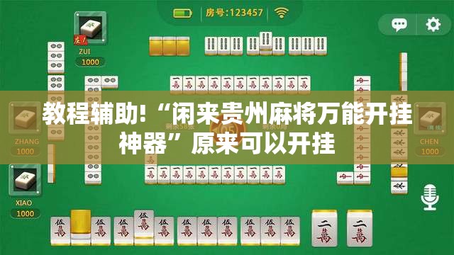 教程辅助!“闲来贵州麻将万能开挂神器”原来可以开挂