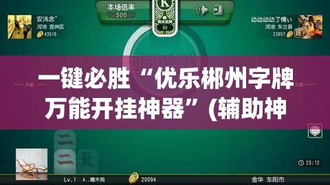 一键必胜“优乐郴州字牌万能开挂神器”(辅助神器)开挂详细教程