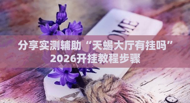 分享实测辅助“天蝎大厅有挂吗	”2026开挂教程步骤