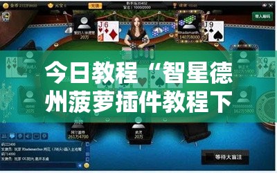 今日教程“智星德州菠萝插件教程下载”科技辅助神器手机版