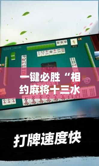 一键必胜“相约麻将十三水开挂”细辅助教程分享