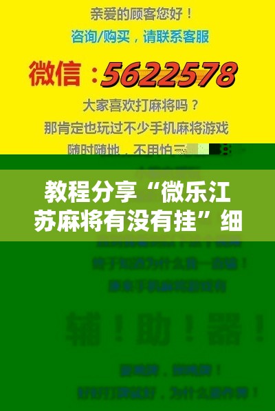 教程分享“微乐江苏麻将有没有挂”细辅助教程分享