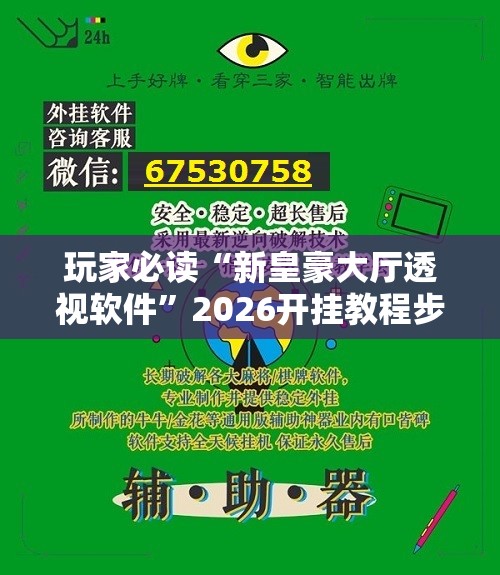 玩家必读“新皇豪大厅透视软件”2026开挂教程步骤