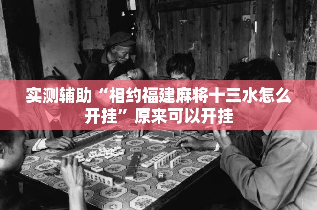 实测辅助“相约福建麻将十三水怎么开挂”原来可以开挂