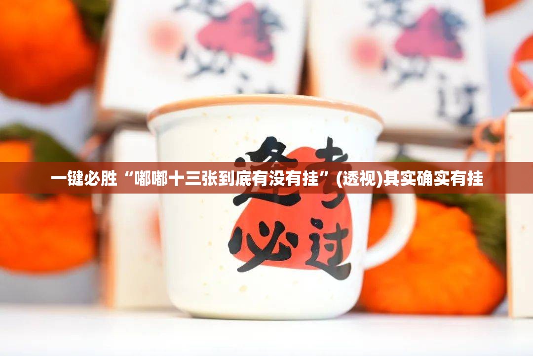 一键必胜“嘟嘟十三张到底有没有挂”(透视)其实确实有挂