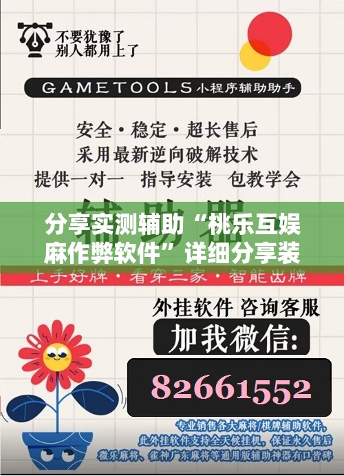 分享实测辅助“桃乐互娱麻作弊软件”详细分享装挂步骤