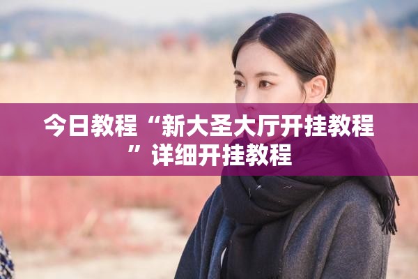 今日教程“新大圣大厅开挂教程”详细开挂教程