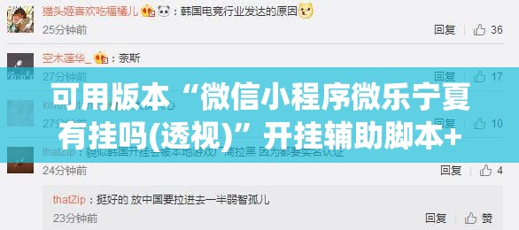 可用版本“微信小程序微乐宁夏有挂吗(透视)	”开挂辅助脚本+详细开挂安装教程