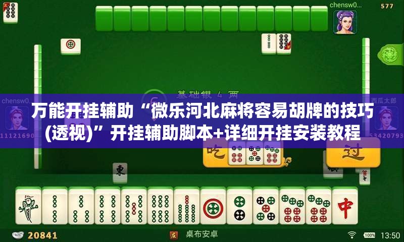 万能开挂辅助“微乐河北麻将容易胡牌的技巧(透视)”开挂辅助脚本+详细开挂安装教程